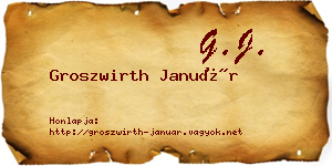Groszwirth Január névjegykártya